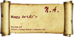 Nagy Artúr névjegykártya