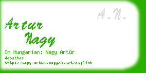 artur nagy business card